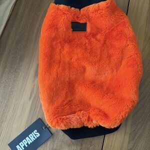 Apparis Carter Faux Fur Dog Sweater Orange size SM NEW with Tag
